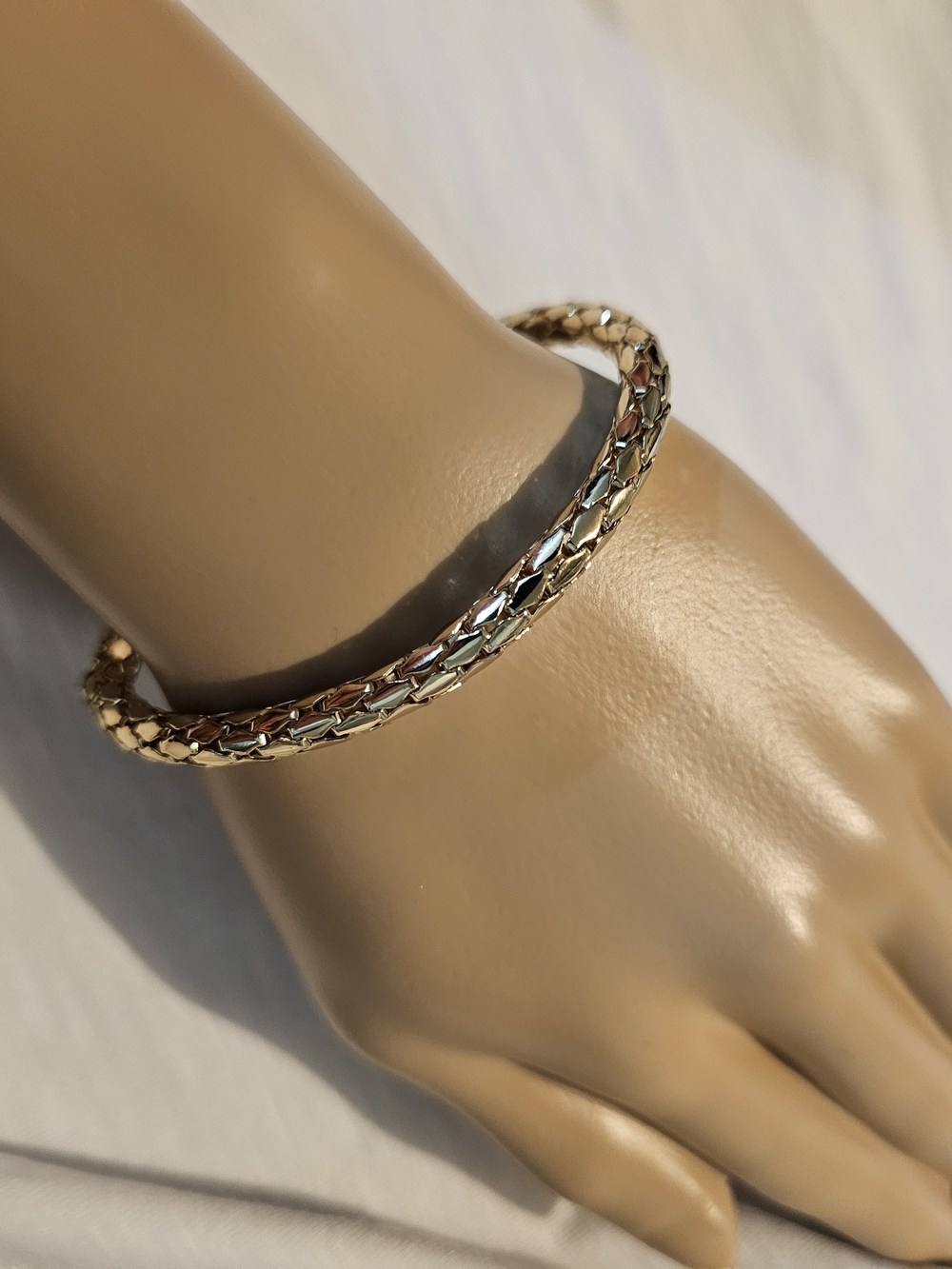 Classic Silver-Tone Braided Bangle Bracelet - Women Jewelry